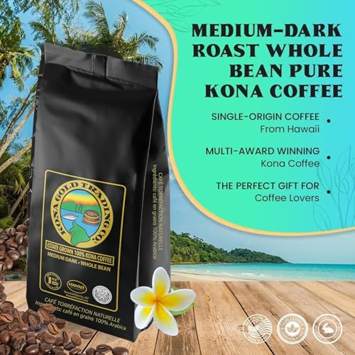 Kona Gold Coffee Whole Beans - 8 oz miniatura 2