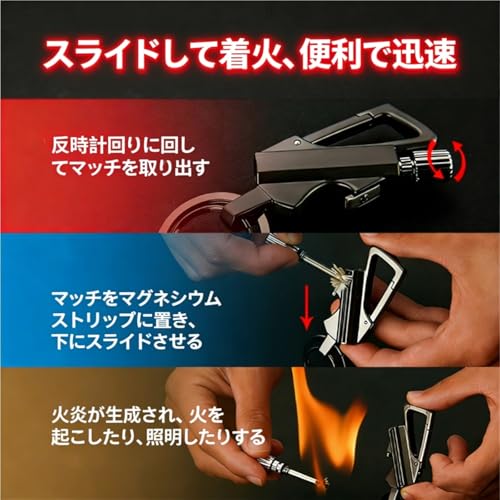 Mechero de llavero metálico recargable e impermeable en pack de 2 3