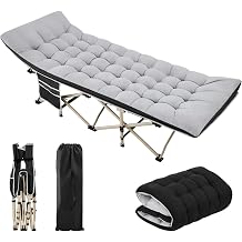 Yaheetech Folding Camping Bed with Mattress 191 x 67 cm up to 150 kg