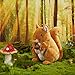 BENINY 14“ Realistic Squrrile Stuffed Animal, Cute Squirrel Plush Toy with Holding Mini Acorn, Plushie Gift for Kids