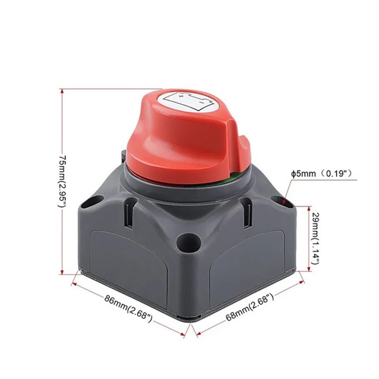 12V-60V 100A-300A Interruptor selector de batería Dual for automóvil Desconectar vehículo Marino RV 1-2-Pun