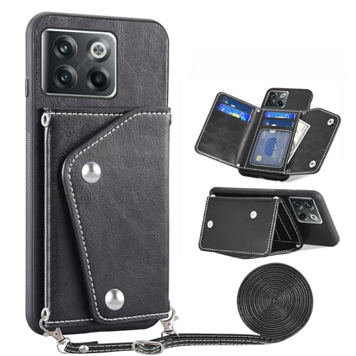 Étui portefeuille en cuir pour OnePlus Ace Pro avec vitre de protection