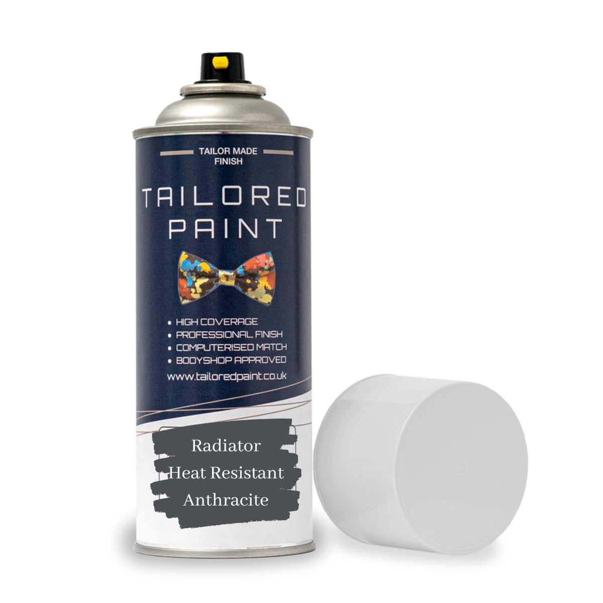 Tailored Paint Anthracite Premium Radiator Aerosol Spray Paint Heat Resistant To 100ºc - Quick Air Dry No Primer Needed (Satin, )