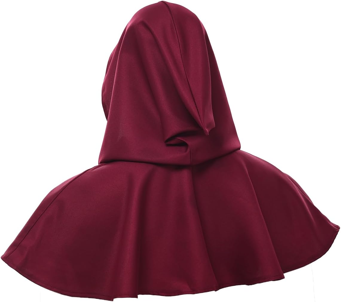 BLESSUME Medieval Cowl Hat Cross Necklace Wicca Pagan Hood Cosplay Accessory - Image 5