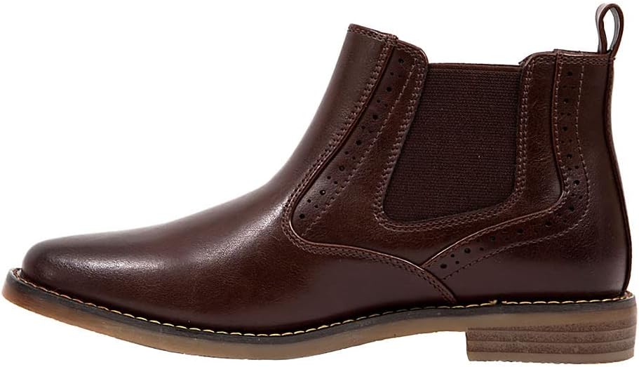 Deer Stags Boy's Malcolm JR Chelsea Boot, Dark Brown, 3 Big Kid