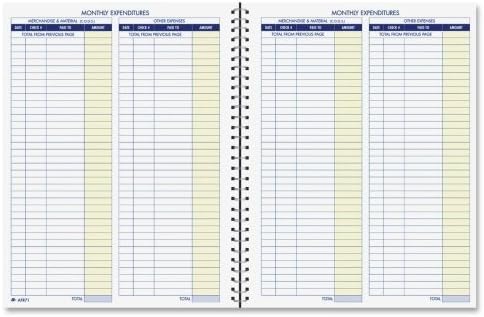 Adams Monthly Bookkeeping Record Book-Monthly Bookkeeping Record Bk, 8-1/2x11, Poly Cover (Case Of 15)