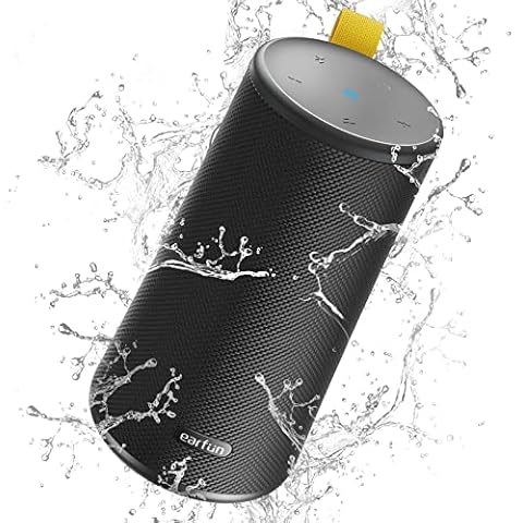 EarFun® UBOOM Bluetooth Speaker, [24W Stereo Sound] Boom Bass, 360° Surround Sound, Sweatshield™ IPX7 Waterproof, Indoor & Outdoor Modes, Dual Pairing, 16Hrs, Portable Wireless Speaker for iPhone etc Cover