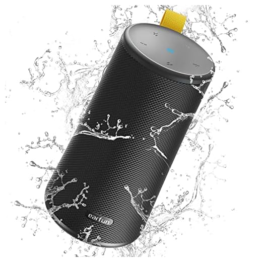 Bluetooth Speaker, EarFun UBOOM 24W Portable Wireless Speaker, 360° Surround Sound, Deep Bass, USB-C, 100ft Bluetooth 5.0 Range, IPX7 Waterproof, Indoor & Outdoor Modes, Wireless Stereo Pairing
