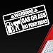 Adesivo per auto con scritta "Warning gas or ass no free rides", 15 x 7 cm, qualità OEM JDM