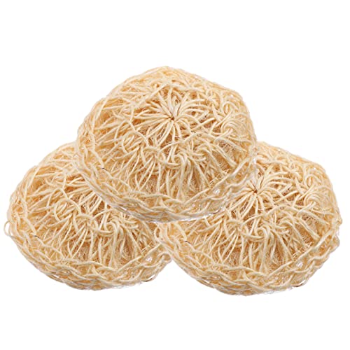 ARTSEWPLY 3Pcs Natural Sisal Shower Balls Durable Body Scrubbers for Exfoliating Cleaning Comfortable Bath Balls for Household Use for