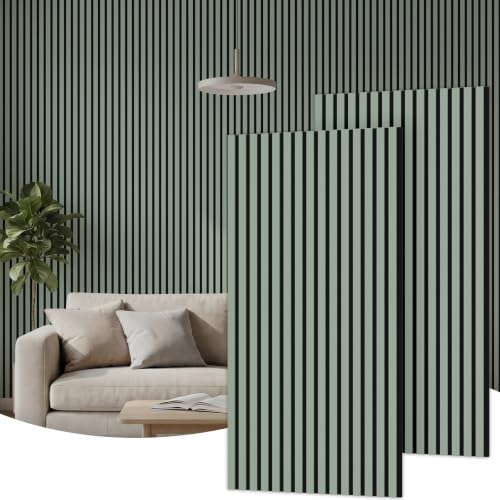 Image of TONOR Wood Slat Acoustic Panels for Wall, 2 Pack 47.2 inch x 23.6 inch(15.47ft)