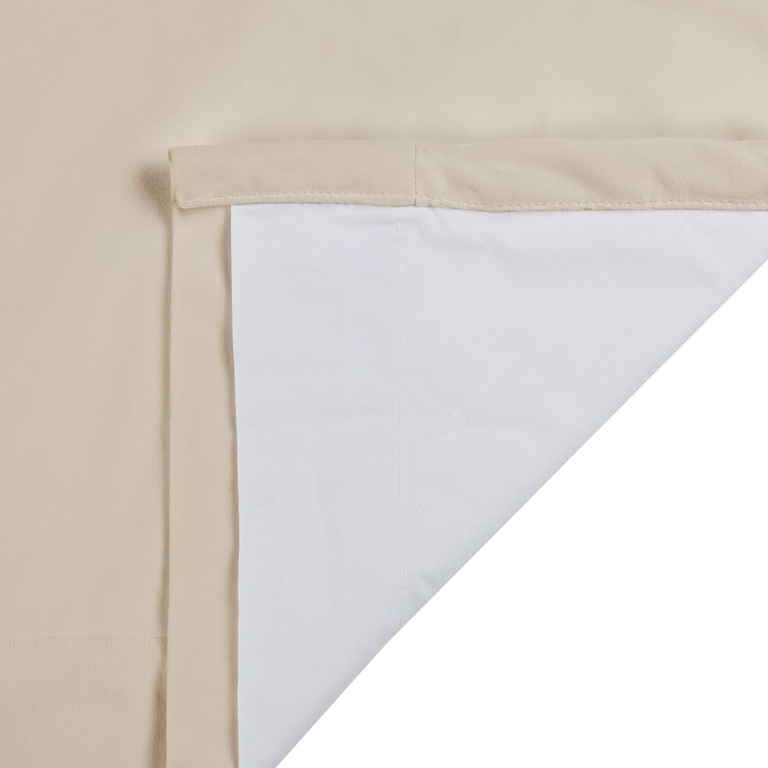 ChadMade Beige Velvet Curtains - Pinch Pleated Luxury Drapes for Living Room 84 inches Long Room Darkening Heavyweight Velvet Window Treatments 1 Panel,W26 x L84 inches