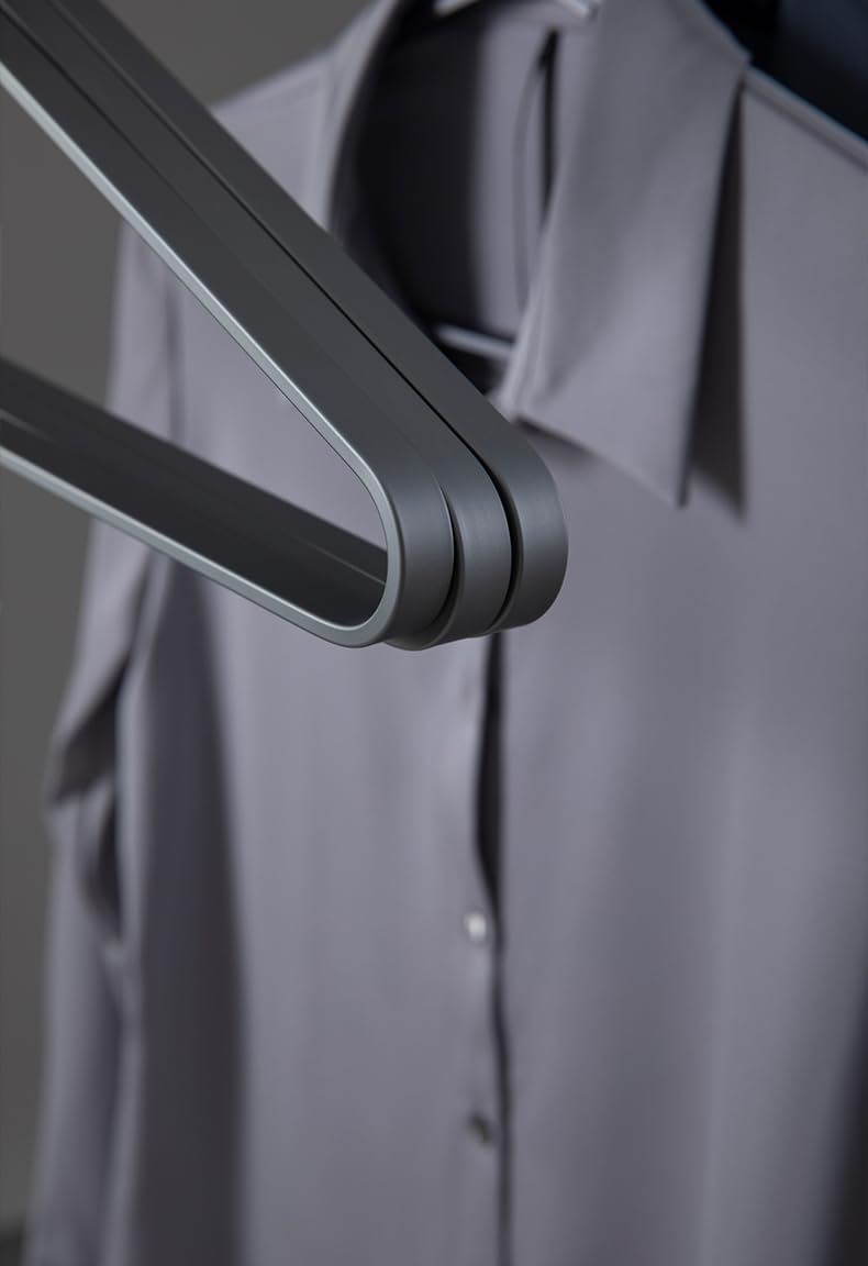 Premium Kleiderbügel aus Aluminium, matt, silberfarben, 6-teiliges Set, 45 cm, extra glatt und langlebig, Metall-Kleiderbügel, Kleiderbügel, Kleiderbügel, Kleiderbügel, Kleiderbügel, Kleiderstütze