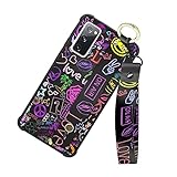 Fsoole Colorful Neon Pattern Design Case with Wrist Straps and Hand Lanyard, Compatible with 6.5...