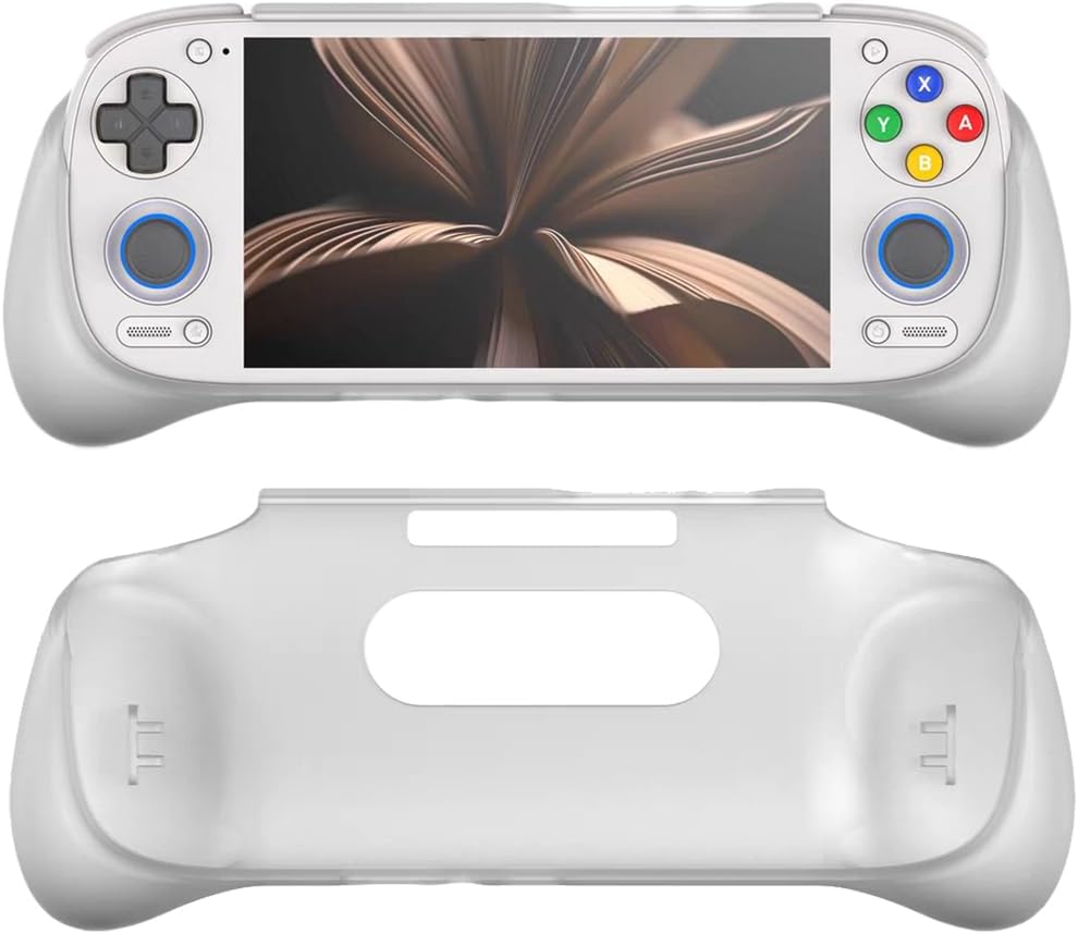 for Retroid Pocket 5 Grip Case Cover, Retroid Grip Protective Case Soft TPU Shell Protector Stand Holder for RP5 Game Console Accessories (Purple)