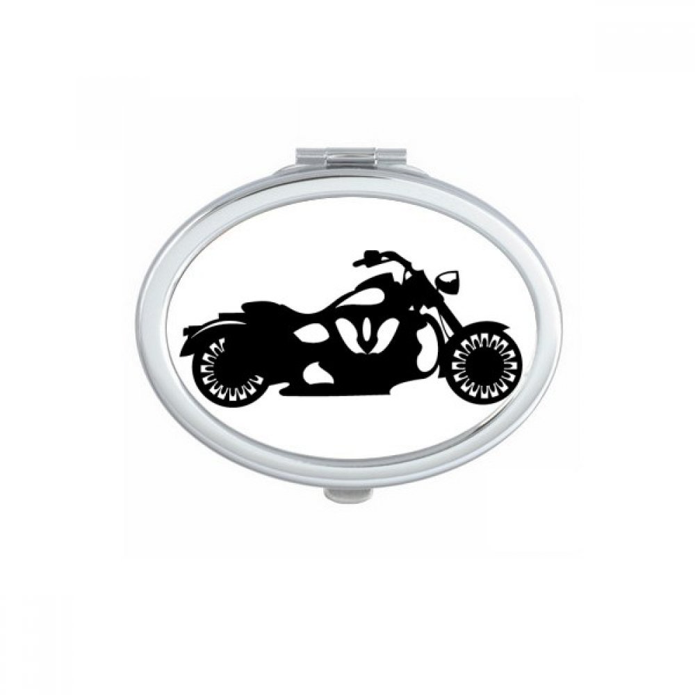 Miroir portable fait main à motif moto mécanique et miroir compact ovale pour sac à main