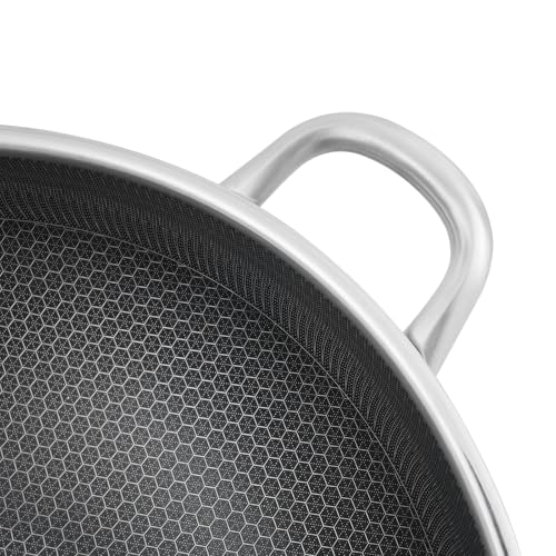 Wok de acero inoxidable SUS316 14.2" con tapa miniatura 7