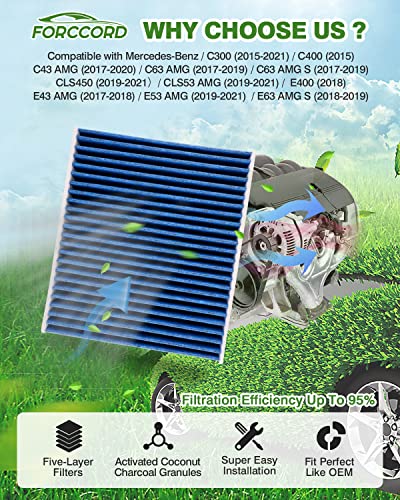 Image of 2-Pack Cabin Air Filters for C300 C400 GL350 GL450 GL63 GLC300 GLC350E | ML250 ML350 Replace#CF11719, Cabin Filter Automotive Replacement Passenger Compartment Air Filters Car Accessories