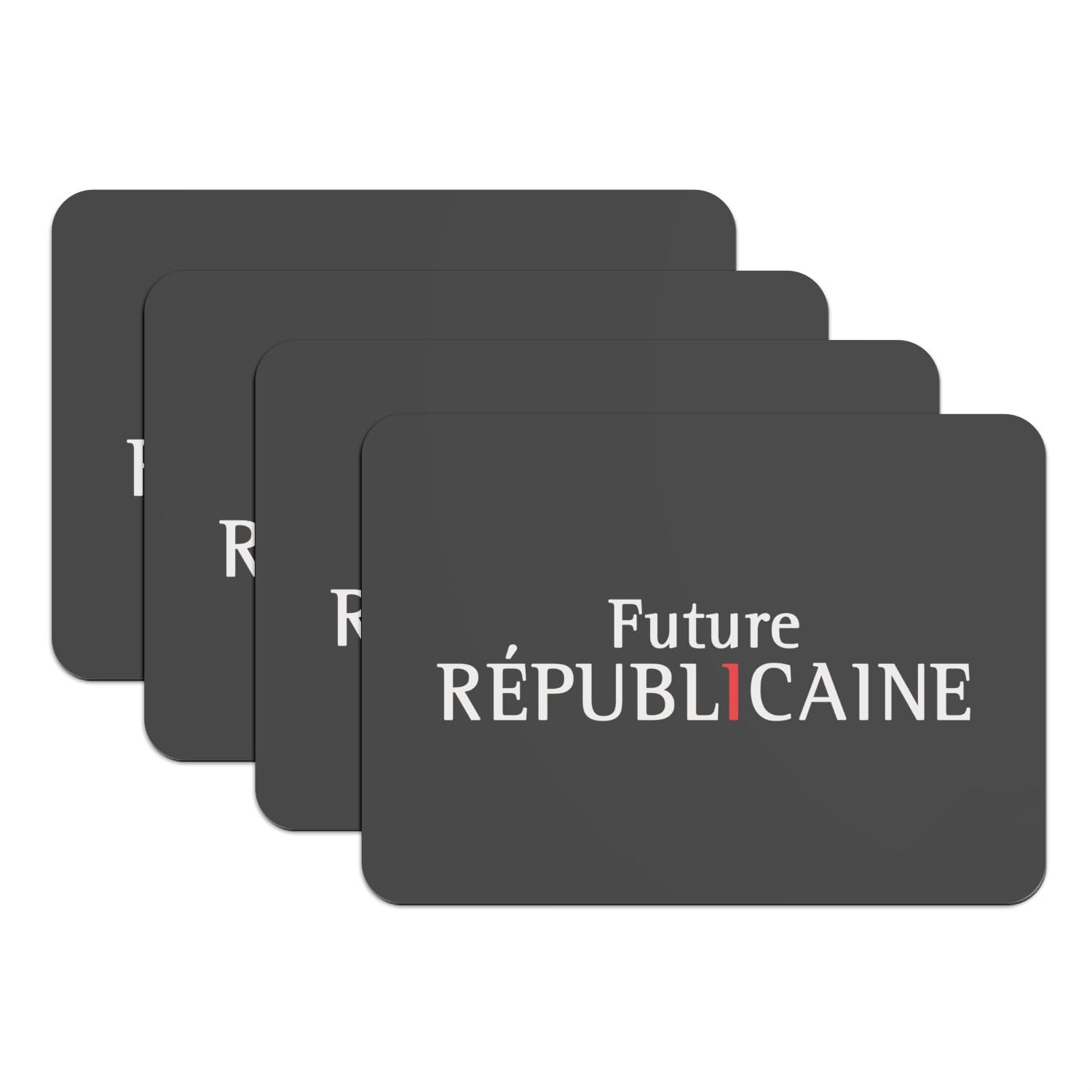 Sets de table caoutchouc noir fini les glissades avec l'humour politique grand format