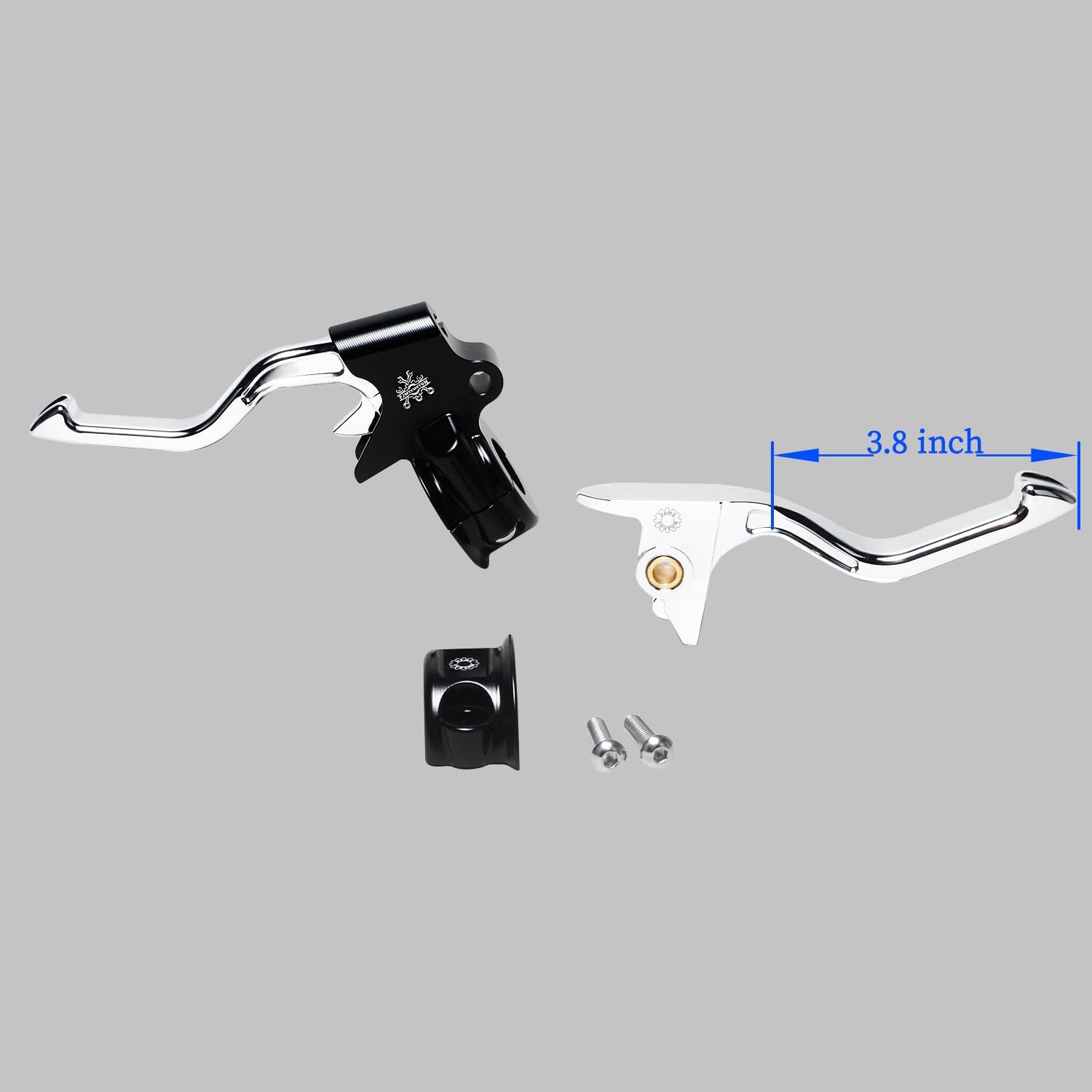 Chrome Clutch Brake and Shift Lever Hand Controls, Easy Pull Handle, Compatible with Harley Davidson Softail 2018-2025