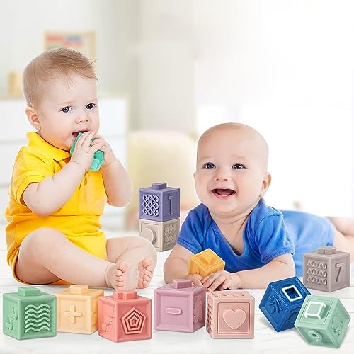 Brastoy Blocos de Montar Construção Silicone Suave STEM Brinquedo Infantil (23 Peças)