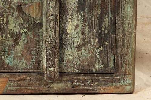 Biscottini Innentür Fenster L 46,5 x T 6,5 x H 54,5 cm - Holztür - Türen für Innen und Außen - Wohnkultur