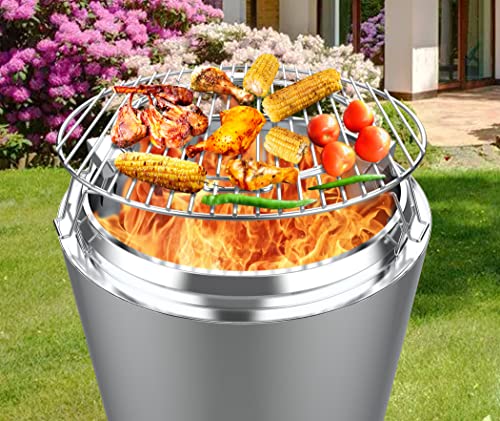 Firepit Cooking Grate, 19.5" Stainless Steel Grill Grate For Solo Stove Bonfire Smokelss Firepit, Bbq Gourmet Sear System For Outdoor Camp Fire, Fire-Pit Accessory #TOP5