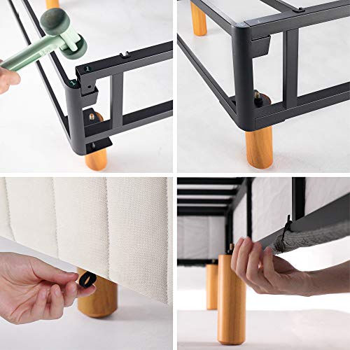 Zinus Good Design Award Winner Justina Metal Mattress Foundation / 16 Inch Platform Bed / No Box Spring Needed, Queen #TOP2