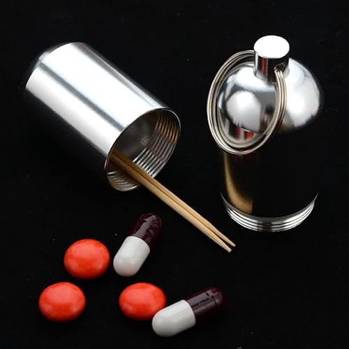 Miniatura 2 de Pastillero para llavero, paquete de 3 pastilleros pequeños para organizador de medicamentos, dispensador para bolso o bolsillo