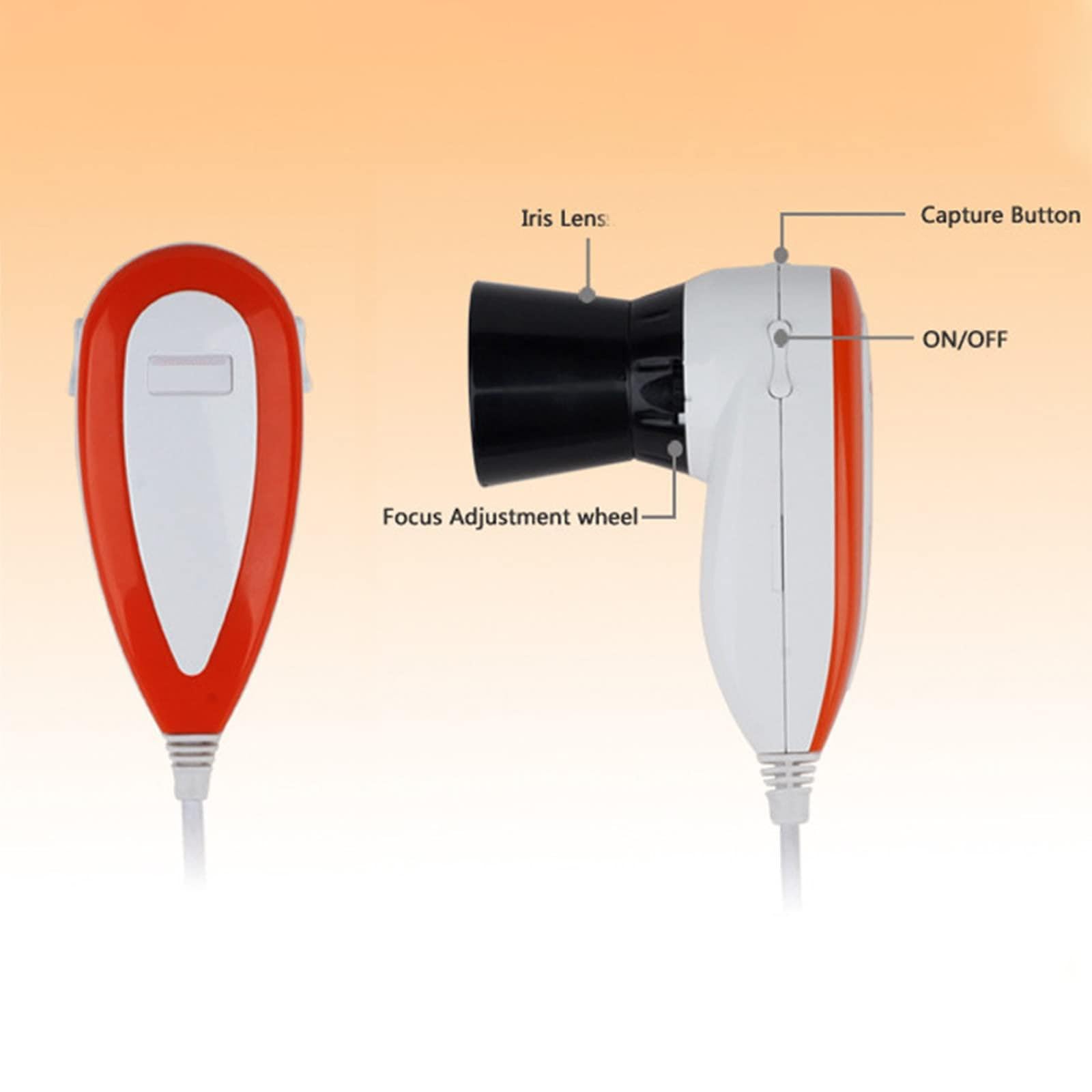 Telecamera di Analisi Dell'iride,Interfaccia USB 2.0 Eye Camera Iriscope,Analizzatore Lampada Sinistra/Destra da 5,0 Milioni di Pixel con Obiettivo Dell'iride 30x E Software di Analisi