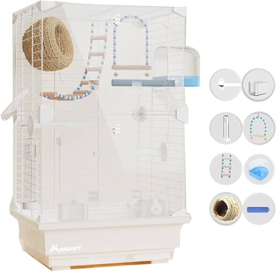 アクリル製ハウス型鳥かご 小鳥用 鳥カゴ cjnilo24072795met61b-1.jpg