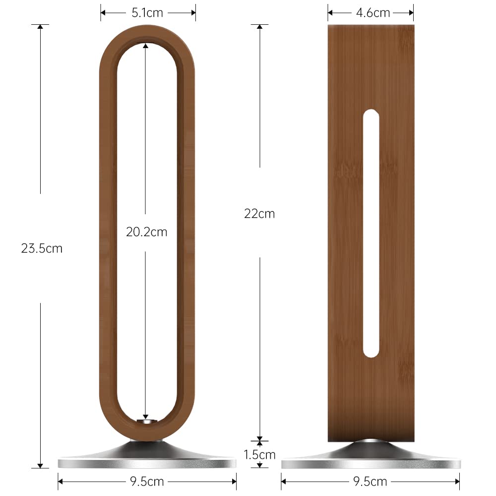 Support Casque Bambou, Porte Casque Audio de Bureau, Forme en U, Bambou Naturel avec Veinage Unique, Base Antidérapante, pour AirPods Max, Beats, Bose, Sony, Sennheiser, Gaming