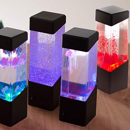 Luminária LED de água-marinha, bola de aquário, para relaxar, luz de cabeceira para decoração de cas