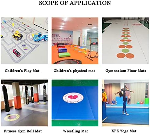 Indoor Gymnastics Mat - Durable Roll-Out Exercise Mats with Carpet Surface, Ideal for Fitness, Cheerleading, Wrestling, Home Workouts, and Gym Training