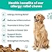 VUN Dog Allergy Relief Chews,Itchy Skin and Coat Relief,Paw Licking Support with Omega 3 Fish Oil,Probiotics Colostrum for Seasonal Allergy and Hot Spot,Immune Supplement for Dogs-100 Soft Chews