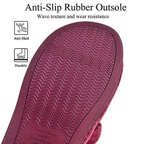 Dl Women's Flip Flop Memory Foam Slippers With Cozy Terry Lining Soft Thong Slippers Slip On House Shoes With Indoor Outdoor Arch Support Rubber Sole, Purple, 7-8 #TOP5