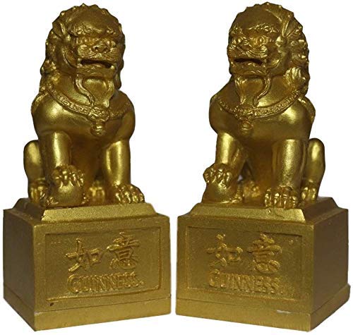 Chiens Fu lions de Pékin en miniature Feng Shui, le cadeau idéal pour maison et bureau