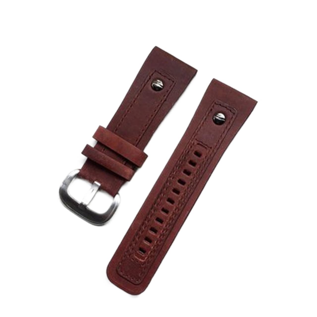 Correa de reloj clásica de piel auténtica de 28 mm con remache para reloj Seven Friday 7