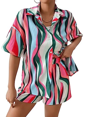 Leriya Fashion Unisex Night Dress Set – All Over Printed Rayon Pajama Set for Men & Women, Perfect Loungewear & Sleepwear for Beach – Night Suit Leriya Fashion Unisex Night Dress Set – All Over Printed Rayon Pajama Set for Men & Women, Perfect Loungewear & Sleepwear for Beach – Night Suit