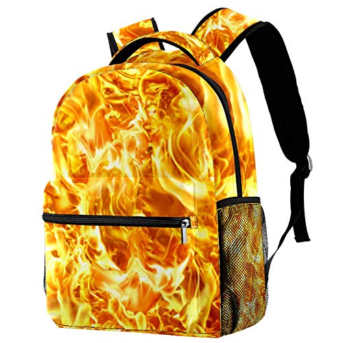 Blaze Fire Flame Textura Naranja Mochila Bebé Niño Escuela Bolsa Kindergarten Tela