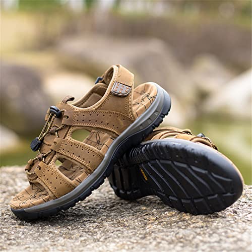 Outdoor Summer Sandals Men Leather Beach Sandals Hiking Shoes2