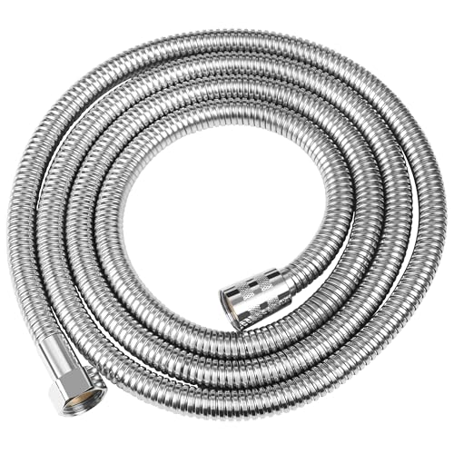 Manguera de ducha flexible de acero inoxidable TRIXES de 1,5 m para baño, a prueba de fugas y antitorceduras, color plateado y cromado