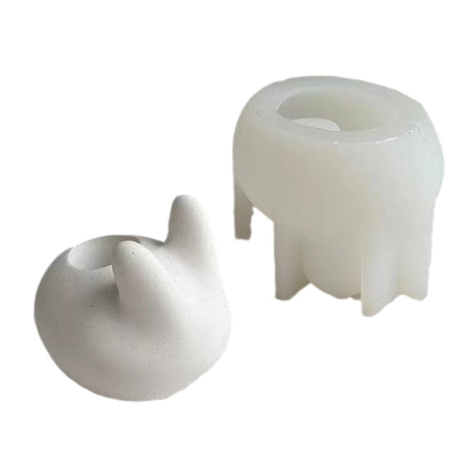 NEWFT Candle Stand Mold Shaped Candlesticks Silicone Resin Mould Animal Gypsum Plaster