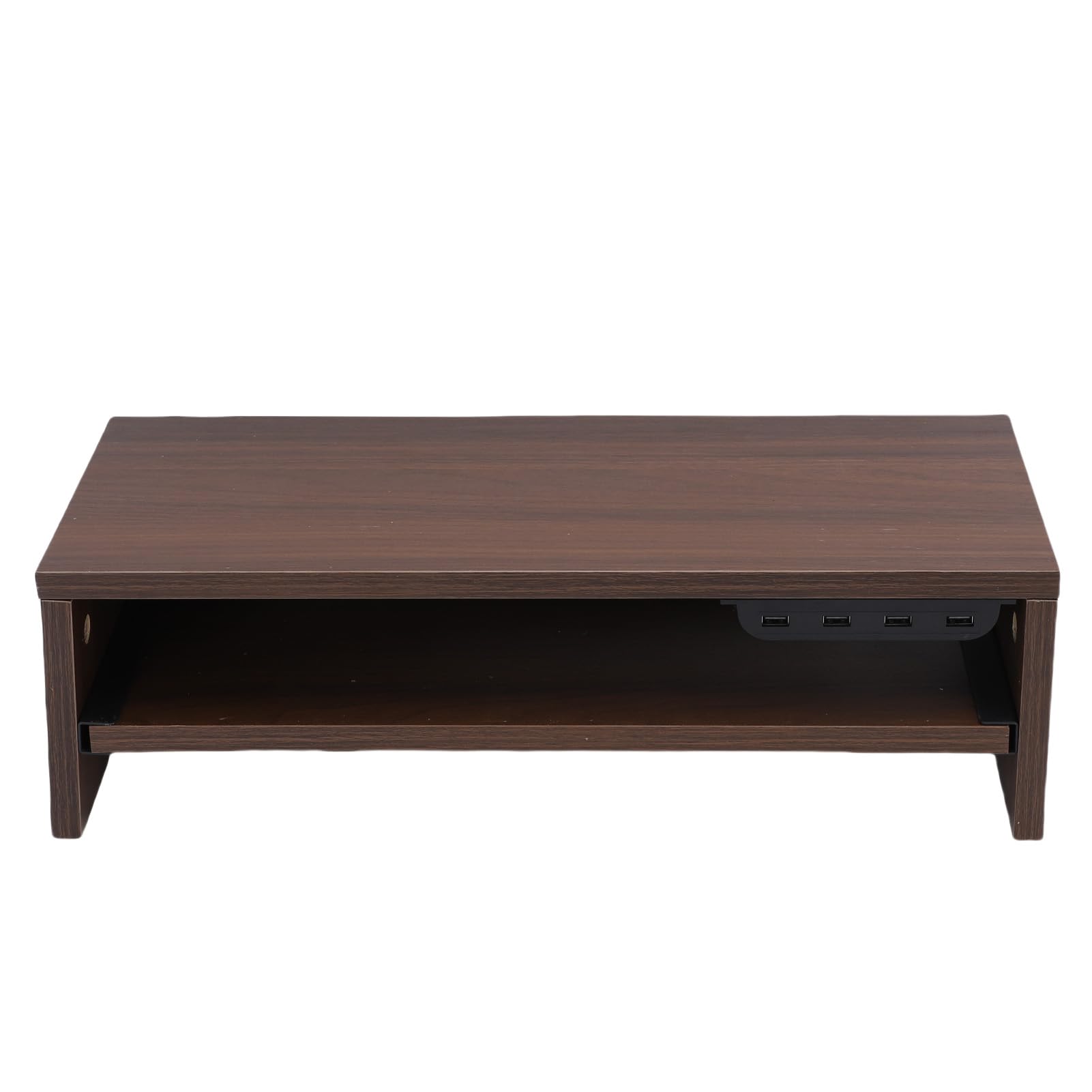Cosiki Rialzo per Display da Tavolo con Hub USB e Prese CA per Ufficio Domestico, Supporto per Schermo per Laptop in Legno da 20", Struttura Robusta e Regolabile in Altezza (1)