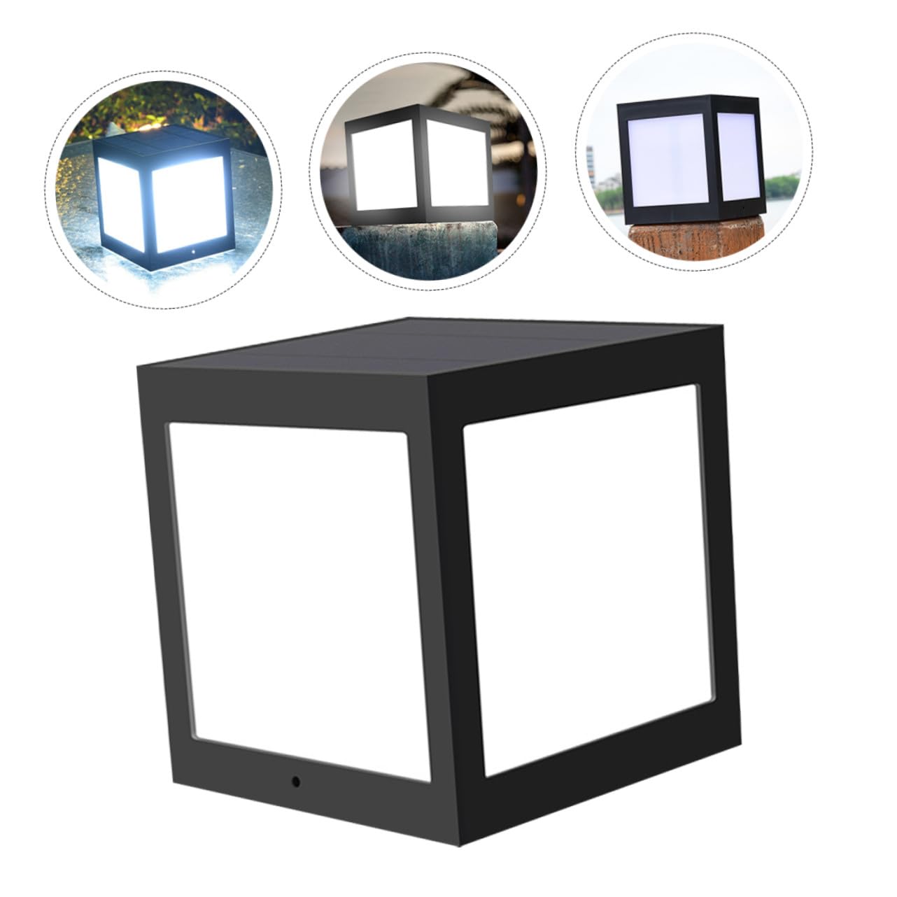 Toddmomy Solarbetriebene LED Außen Wandleuchte aus Kunststoff Schwarz 5 W und für Garten und Hofbeleuchtung im Europäischen Stil