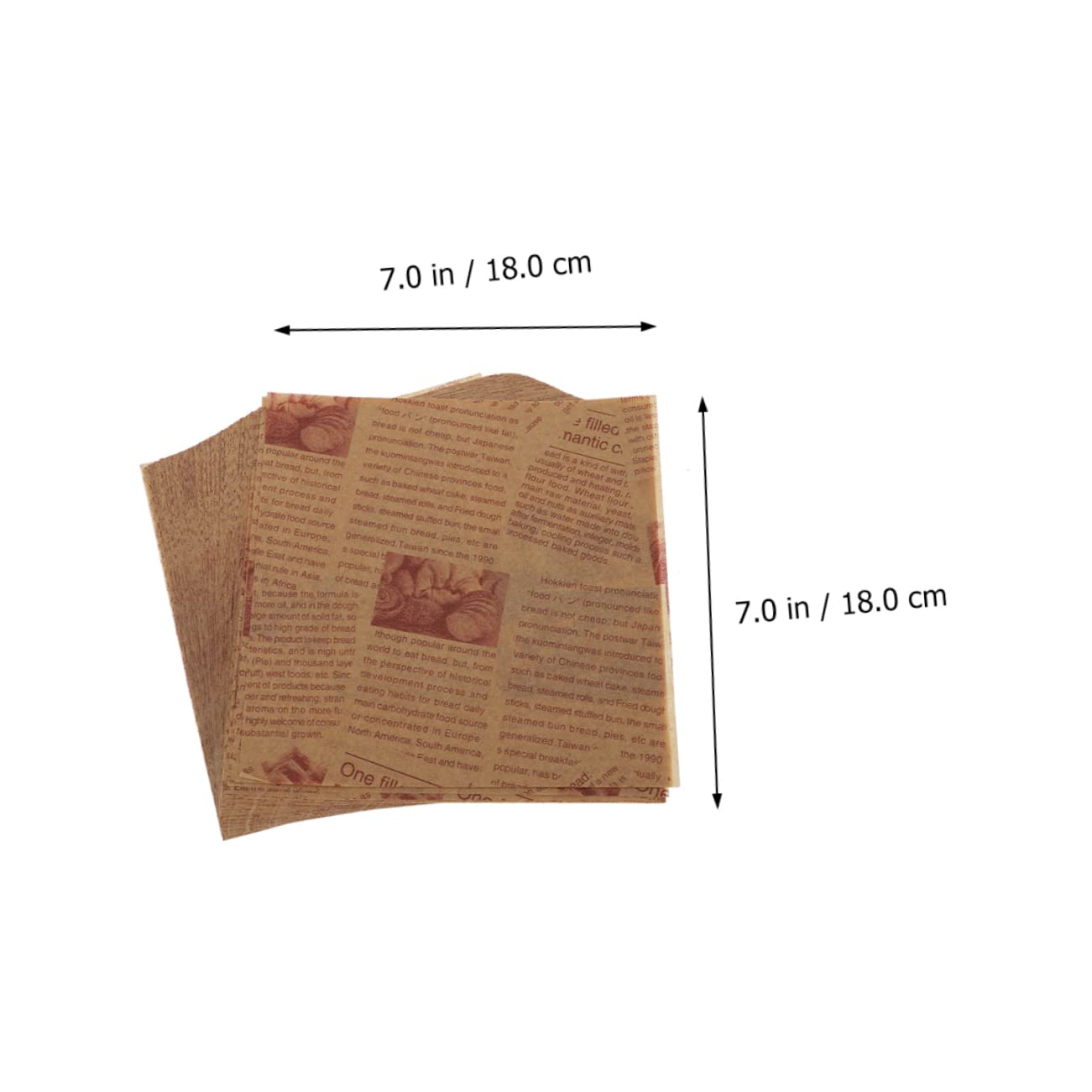 LABRIMP 200 Piezas Papel para Hornear de Antiadherentes y Resistentes al Aceite para Freidoras de Aire y Horneado de Pasteles Galletas y Pan Diseño Retro