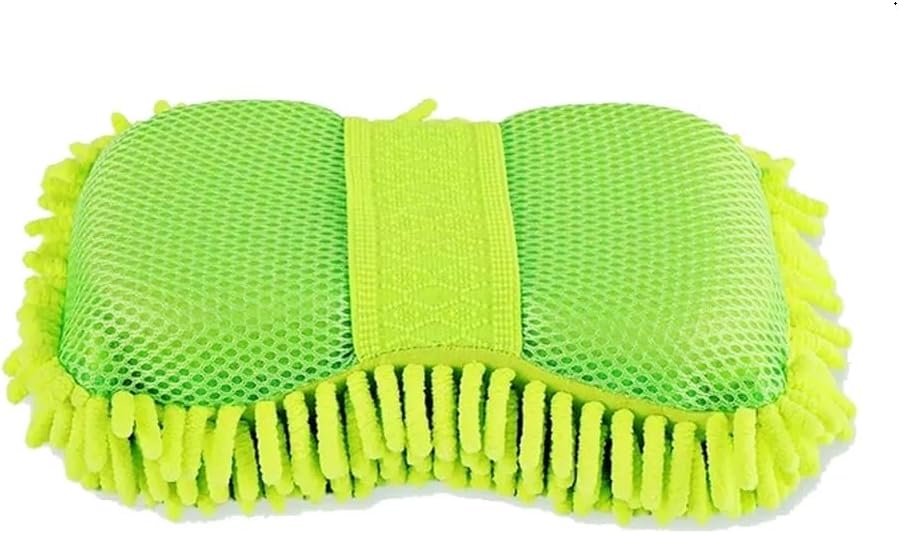 1/4Pcs Microfiber Car Washer Sponge Brush Cleaning Car Care Detailing Brushes Washing Towel Auto Gloves Styling Accessories Green 1Pcs