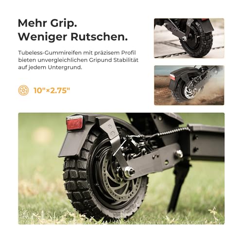Ausom L1 – ABE, 70 km Reichweite, 500 W, Doppel-Dämpfung, 10″ – Bild 6