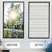 Viseeko Blinds Style Window Privacy Film, Decorative Frosted Static Clings for Glass Windows, Anti UV Vinyl Coverings Film for Home,Glass Door,Bathroom,Office 17.5 x 78.7 Inch