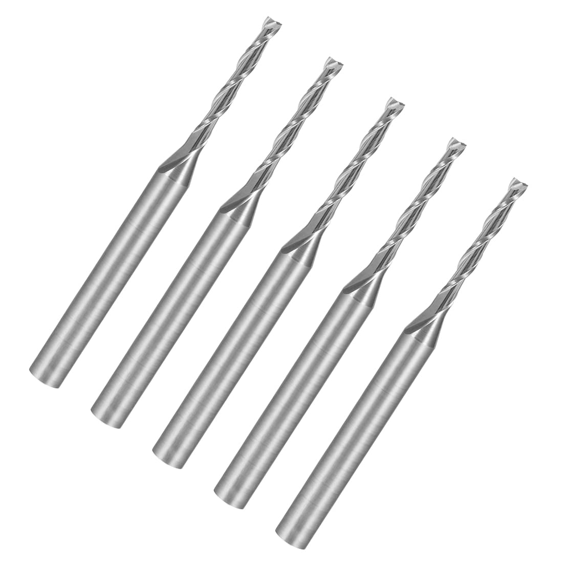 PATIKIL 5pz 1/8" Gambo 1.5mm x 12mm Estremità Fresa Taglierina CNC Router